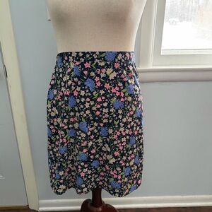 Vintage Floral A-line Mini Cottagecore Lightweight 90s Skirt